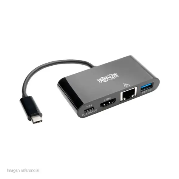 Adaptador Tripp-Lite U444-06N-Hgub-C, Usb-C A Hdmi, Usb, Lan Gbe, Thunderbolt 3, Carga Pd.