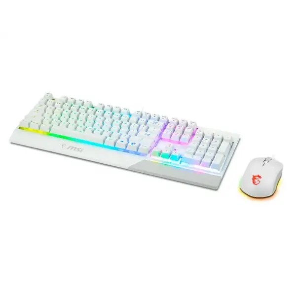 Kit De Teclado + Mouse Msi Vigor Gk30 Combo White Us - Imagen 2