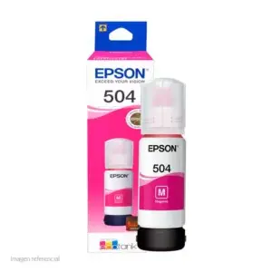 Botella De Tinta Epson T504320-Al, Color Magenta, Contenido 70Ml.