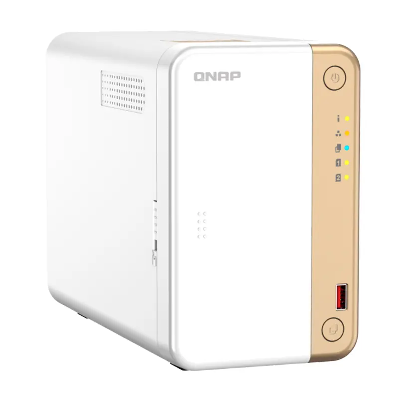 Servidor Nas Qnap Ts-262-4G, Celeron N4505 2C / 2.9Ghz, 4Gb Ram, Bahias ...